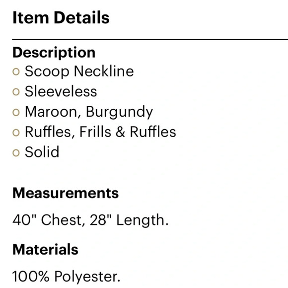 The Limited size small burgundy sleeveless top - Picture 4 of 5